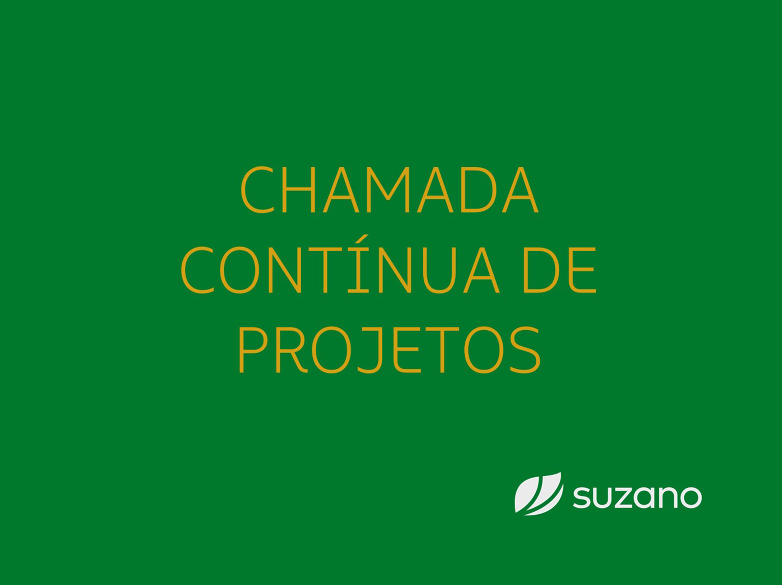 Chamada contínua de projetos